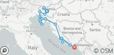  Privé - Balkan Uitgebreid van Ljubljana naar Dubrovnik - 20 bestemmingen 