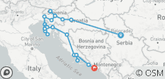  Privé - Balkans étendus de Belgrade à Dubrovnik - 23 destinations 