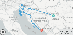  Privé - Balkans étendus de Belgrade à Dubrovnik - 23 destinations 