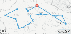  Northern India Mystics and Maharajas Journey - 23 destinations 