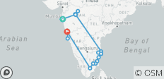  Kulturerbe - Rundreise durch Südindien mit den Ellora - Höhlen und Goa - 20 Destinationen 
