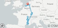  Das wundersame Europa - 25 Tage (von Lyon bis Amsterdam) - 18 Destinationen 