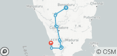  Collines enchanteresses du sud de l\'Inde - 13 destinations 