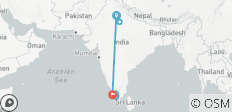  Kerala Tour Package with Taj Mahal - 13 destinations 