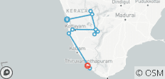  Kerala Tour Package With Houseboat - 12 destinations 