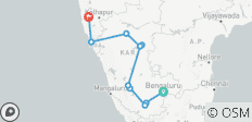  Karnataka Tour with Goa with 4 Star Hotels and Half-Board - 11 destinations 