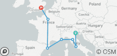  Les filles en tournée : Circuit ferroviaire de groupe en Europe occidentale (18-35) - 7 destinations 