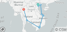  Vietnam und Thailand Vollkommene Attraktionen in 18 Tagen - 10 Destinationen 