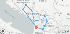  De rondreis door de Balkan: 5 landen in 6 dagen vanuit Tirana, Albanië - 11 bestemmingen 