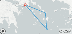  Kleine groep - 4 dagen/3 nachten Het beste van de Cycladen: Ontdek Mykonos &amp; Santorini met rondleiding met gids - 4 bestemmingen 