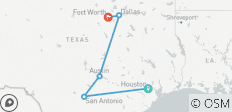  Einfach Texas (Umgekehrte Reiseroute) - 5 Destinationen 