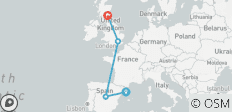  12 jours de voyage en train aux quatre coins de l\'Europe (Barcelone, Madrid, Londres et Édimbourg). - 4 destinations 