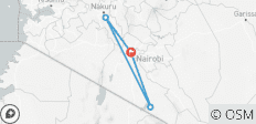  Expédition de 6 jours : Maasai Mara, lac Nakuru et Amboseli - 7 destinations 