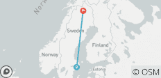  Liefdevol Lapland: Pooltrein naar de huskysafari (van Stockholm naar Kiruna) - 4 bestemmingen 