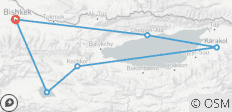 8 DAAGSE 7 NACHTEN RONDREIS KIRGIZIË - 8 bestemmingen 