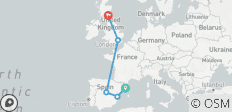  13 Day Barcelona, Valencia, Madrid, London, and Edinburgh. - 5 destinations 
