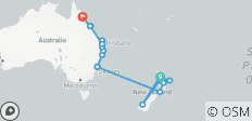  Australië en Nieuw-Zeeland: Surfen op golven &amp; de Whitsundays - 22 bestemmingen 