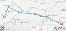  Donau Genüsse 2026 - 8 Tage (von München bis Budapest) - 9 Destinationen 