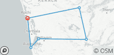  Desde Cochin: Paquete turístico de 8 días por Kerala con estancia en una casa flotante - 6 destinos 