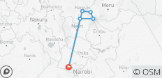  Excursión de 4 días al Monte Kenia por las rutas de Sirimon y Naromoru 2025/2026 - 6 destinos 