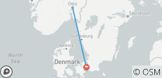  6 jours de train entre Oslo et Copenhague - 2 destinations 