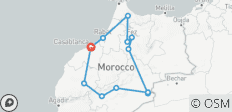  Circuit de 9 jours des villes impériales et du Sahara au Maroc au départ de Casablanca - 12 destinations 