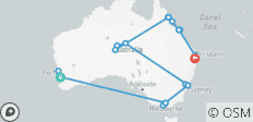  Vielfalt Australien mit Ostkuste &amp; Westaustralien (21 Nachte, Perth-Brisabane) - 23 Destinationen 