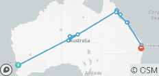  Diversity Australia with East Coast &amp; Western Australia (21 nights, Perth-Brisabane) - 14 destinations 