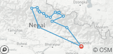 Manaslu and Annapurna Circuit Trek - 21 destinations 