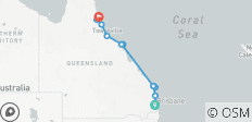  Avontuurlijke reis van Brisbane naar Cairns (24 bestemmingen) - 12 bestemmingen 