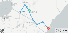  9 jours Kenya Véhicule partagé moyenne gamme Safari 2025 - 8 destinations 