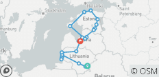  Fietsen door de Baltische Staten met het eiland Saaremaa, het Curonian Spit, de nationale parken Gauja &amp; Lahemaa - 24 bestemmingen 