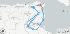  Tunisie : Routes de l\'histoire et des oasis en 8 jours - 17 destinations 