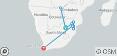  Luxus Victoriafälle, Krüger-Nationalpark und Kapstadt in 12 Tagen - 17 Destinationen 