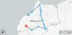  Tour Privado de 7 Días de Casablanca a Marrakech (Visitando Casablanca, Rabat, Chefchaouen, Fes, Desierto de Merzouga y Marrakech) - 12 destinos 