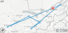  Ruta de senderismo de 12 días por Uzbekistán - 7 destinos 