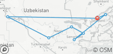  Ruta de senderismo de 14 días por Uzbekistán - 9 destinos 