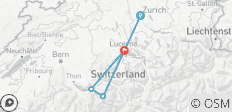  7 jours de train entre Zurich et Lucerne - 4 destinations 