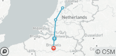  De magie van de grachten: Van Amsterdam naar Brussel (haven-tot-haven cruise) - Ervaar de authenticiteit van Nederland en België - 6 bestemmingen 