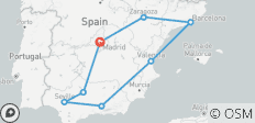  Madrid naar Andalusië &amp; Barcelona - 10 dagen - 8 bestemmingen 