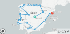  Iberia omvat - 22 dagen - 30 bestemmingen 