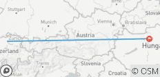  7 jours de train entre Zurich et Budapest - 2 destinations 
