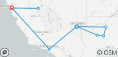  8 jours d\'aventure sur la côte ouest des États-Unis : Las Vegas, Route 66, Grand Canyon, Los Angeles, Yosemite et San Francisco - 9 destinations 