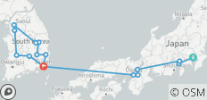  Wesentliches Japan und komplettes Korea - 16 Destinationen 