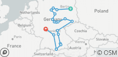 Komplette Deutschland-Rundreise mit Berlin, Ende in Frankfurt - 18 Destinationen 