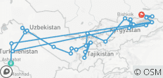  Circuit de découverte des 5 Stans d\'Achgabat à Almaty - 28 destinations 