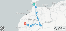  Circuit de 6 jours de Tanger à Marrakech via le Sahara (camp de luxe dans le désert) - 16 destinations 