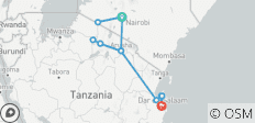  Masai Mara &amp; Tanzania Explorer (Übernachtung) 13 Tage - 14 Destinationen 