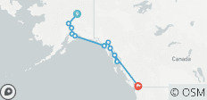  Alaska Discovery Land &amp; Cruise avec une croisière de 7 nuits de Holland America (de Fairbanks, AK à Vancouver, BC) - 11 destinations 