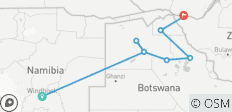  8-day Okavango Delta &amp; Chobe Express (Camping) - 9 destinations 